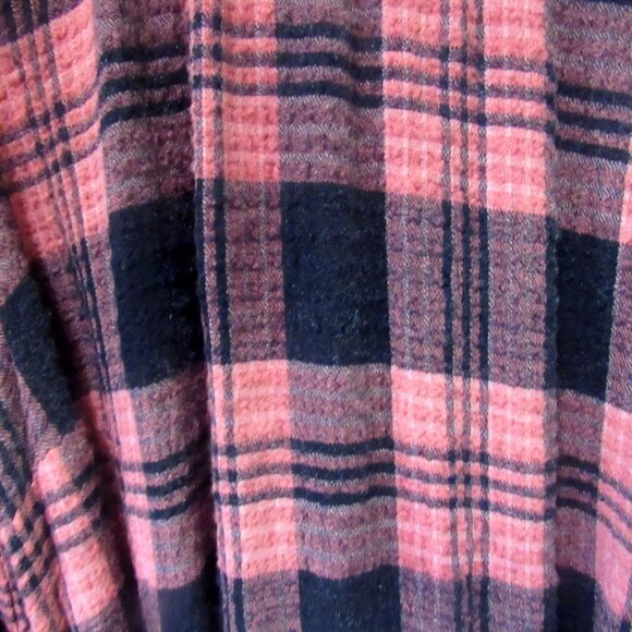 Anthropologie Cloth & Stone Red & Black Plaid Tied at Waist Dress, Size M  E1112 - Picture 4 of 7